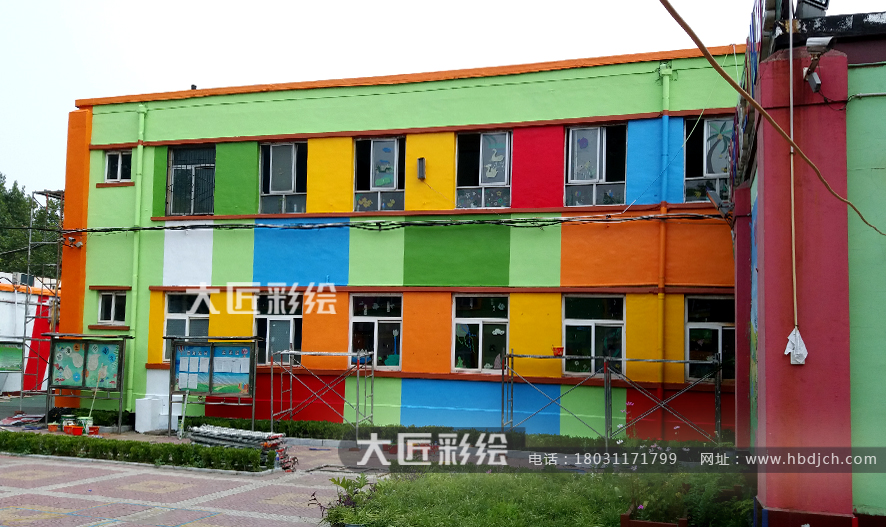石家莊墻體彩繪 沙河市第二幼兒園彩繪作品(圖4)